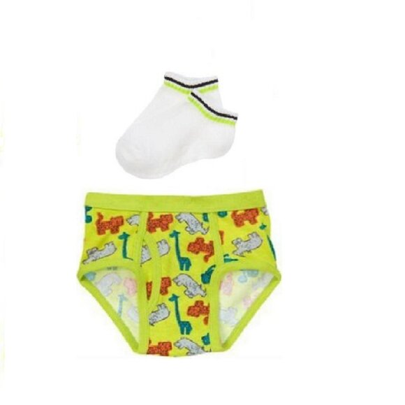 NWT Gymboree Safari Ranger Ankle Socks and Underwear Briefs Size 2T-3T - Picture 1 of 1